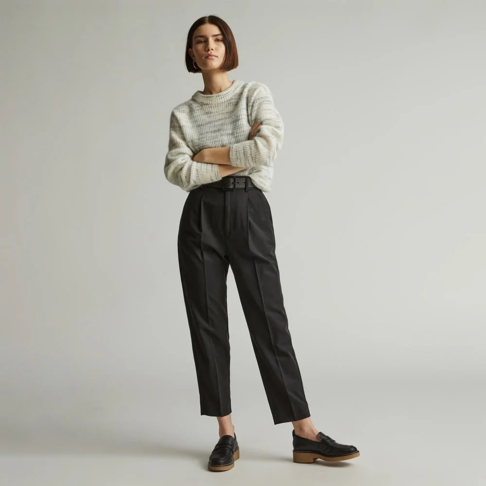 Everlane Draper Taper Pant in Black